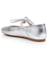 Silver Metallic | Taylore Round Toe Mary Jane Flats