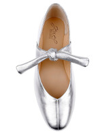 Silver Metallic | Taylore Round Toe Mary Jane Flats