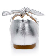 Silver Metallic | Taylore Round Toe Mary Jane Flats