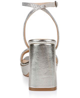 Gold Textile | Teddi Platform Block Heels