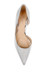 Silver | Teegan Pointed Toe Kitten Heel Pumps Top