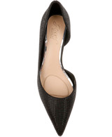 Black | Teegan Pointed Toe Kitten Heel Pumps