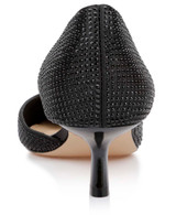 Black | Teegan Pointed Toe Kitten Heel Pumps