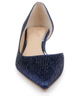 Navy | Teegan Pointed Toe Kitten Heel Pumps
