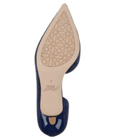 Navy | Teegan Pointed Toe Kitten Heel Pumps
