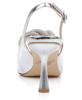 Silver Disco | Tierney Braided Slingback Pumps