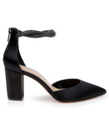 Black | Tinsley Pointed Toe Block Heel Pumps