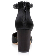 Black | Tinsley Pointed Toe Block Heel Pumps