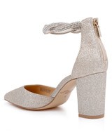 Gold Glitter | Tinsley Pointed Toe Block Heel Pumps