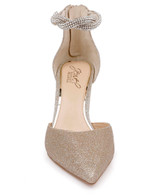 Gold Glitter | Tinsley Pointed Toe Block Heel Pumps