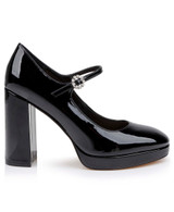 Black Patent | Trisha Mary Jane Platform Pumps in Patent Leather