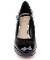 Black Patent | Trisha Mary Jane Platform Pumps in Patent Leather