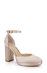 Dark Nude | Stephanie Platform Pumps Front Side