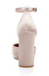 Dark Nude | Stephanie Platform Pumps Back