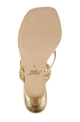 Gold Metallic | Nadya Kitten Heel Thong Sandals Sole