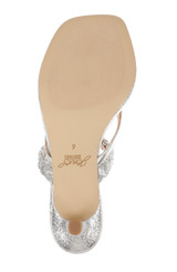 Silver Metallic | Nadya Kitten Heel Thong Sandals Sole