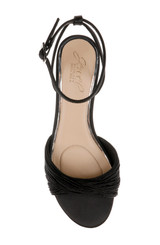 Black | Nance Kitten Heel Sandals Top
