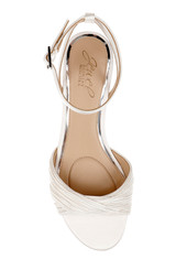 Ivory | Nance Kitten Heel Sandals Top