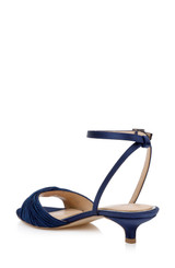 Navy | Nance Kitten Heel Sandals Back Side