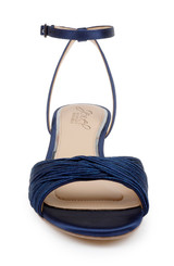 Navy | Nance Kitten Heel Sandals Front