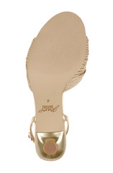 Gold Textile | Nannette Ankle Strap Sandals Sole