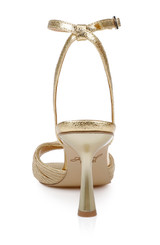 Gold Textile | Nannette Ankle Strap Sandals Back
