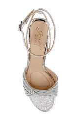 Silver Textile | Nannette Ankle Strap Sandals Top