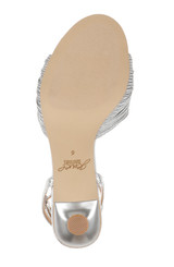 Silver Textile | Nannette Ankle Strap Sandals Sole