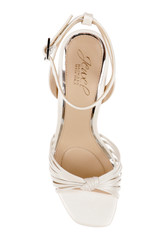 White Matte | Nariah Cage Block Heel Sandals Top