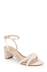 Champagne | Ninnette Mid Heel Sandals Front Side