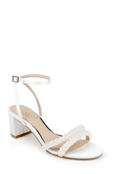 Ivory | Ninnette Mid Heel Sandals Front Side