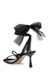 Black Black | Norris Ankle Wrap Sandals Back Side