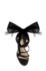 Black Black | Norris Ankle Wrap Sandals Top