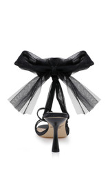 Black Black | Norris Ankle Wrap Sandals Back