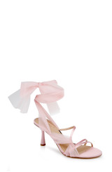 Pink Pink | Norris Ankle Wrap Sandals Front Side
