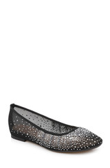 Black Mesh | Nuala Mesh Flats Front Side