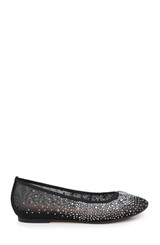 Black Mesh | Nuala Mesh Flats Side