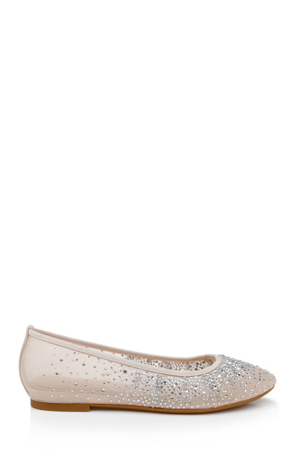 Nude Mesh | Nuala Mesh Flats Side