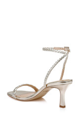 Gold Leather | Nyx Braided Ankle Strap Sandals Back Side