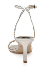 Gold Leather | Nyx Braided Ankle Strap Sandals Back