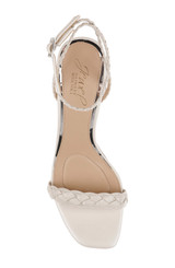 White Leather | Nyx Braided Ankle Strap Sandals Top