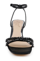 Black | Nayla Kitten Heel Sandals Front