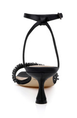 Black | Nayla Kitten Heel Sandals Back