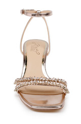 Rosegold Metallic | Nayla Kitten Heel Sandals Front