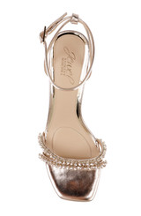 Rosegold Metallic | Nayla Kitten Heel Sandals Top