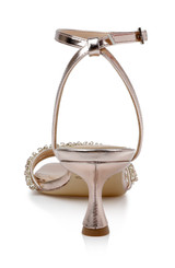 Rosegold Metallic | Nayla Kitten Heel Sandals Back