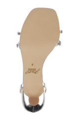 Silver Metallic | Nayla Kitten Heel Sandals Sole