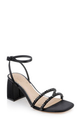 Black | Nella Block Heel Sandals Front Side