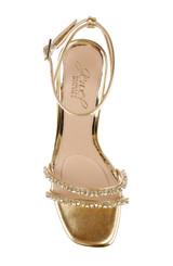 Gold Metallic | Nella Block Heel Sandals Top