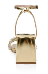 Gold Metallic | Nella Block Heel Sandals Back
